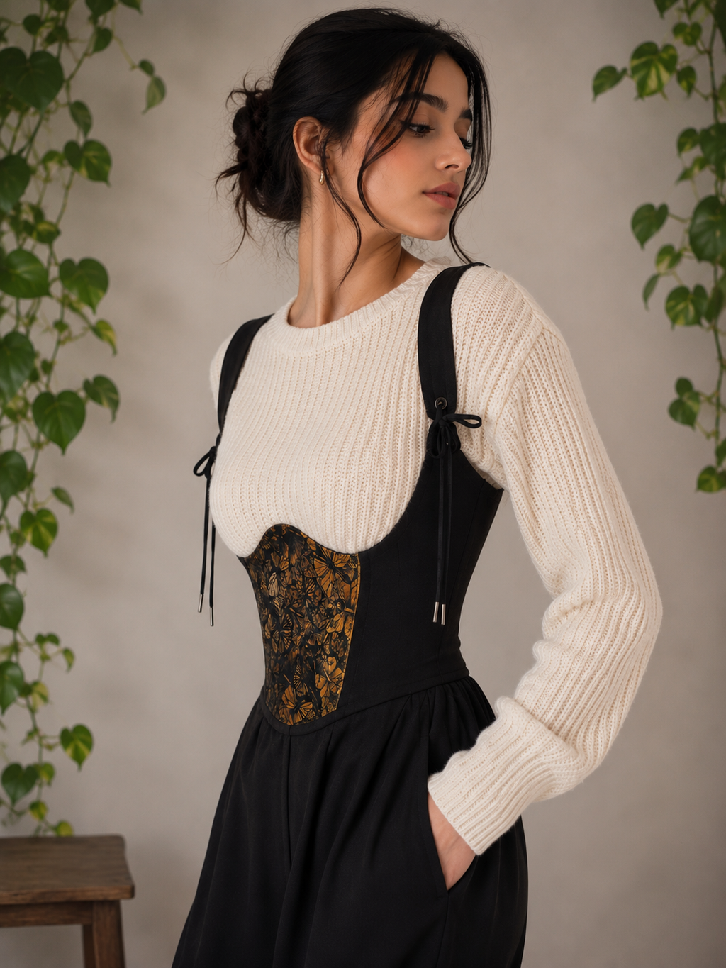 Noir Monarch Underbust Corset