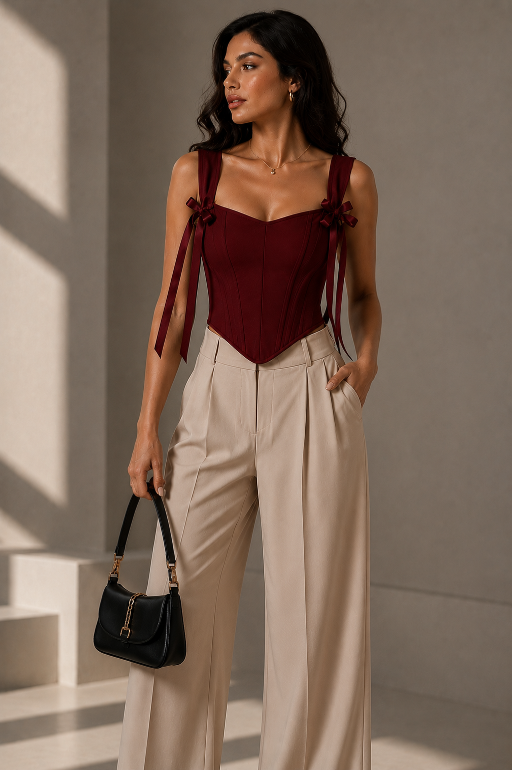 Premium Dark Burgundy Corset