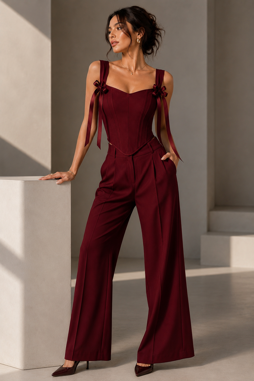 Dark Red Corset