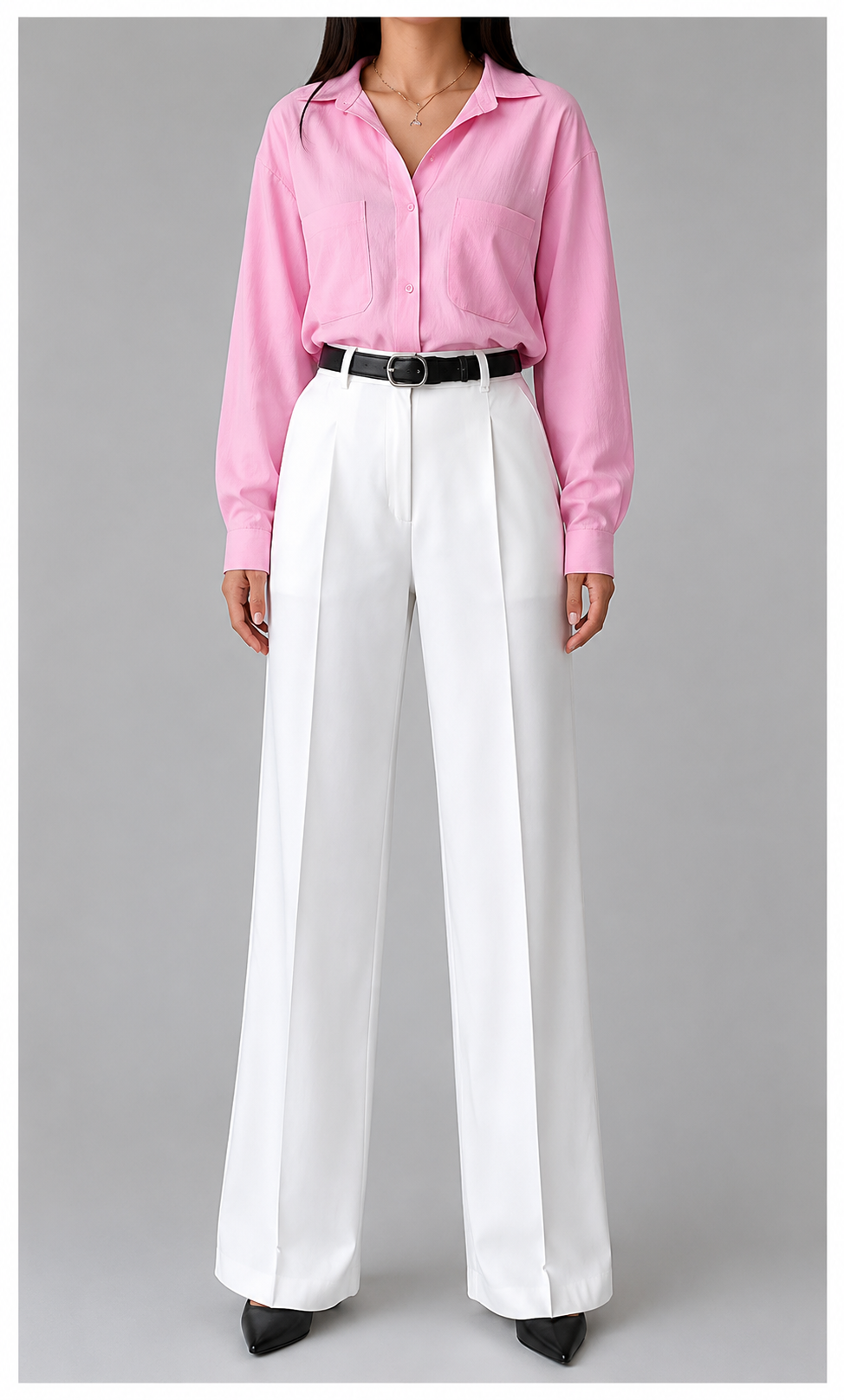 Two-Pocket Oversized Shirt
