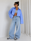 Azure Boxy Pinstripe Shirt