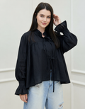 Midnight Muse Puff Sleeve Blouse