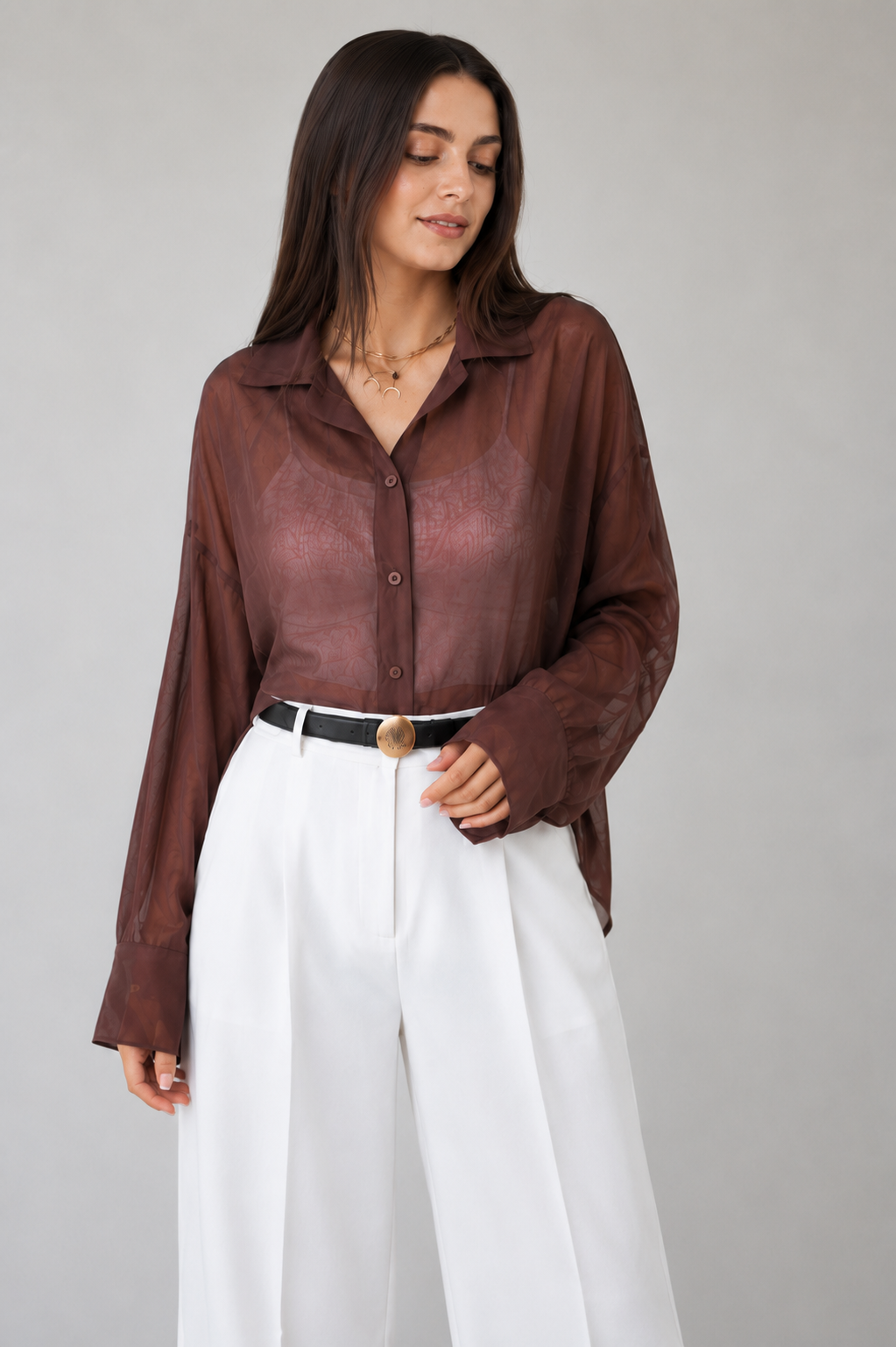 Cocoa Sheer Shirt