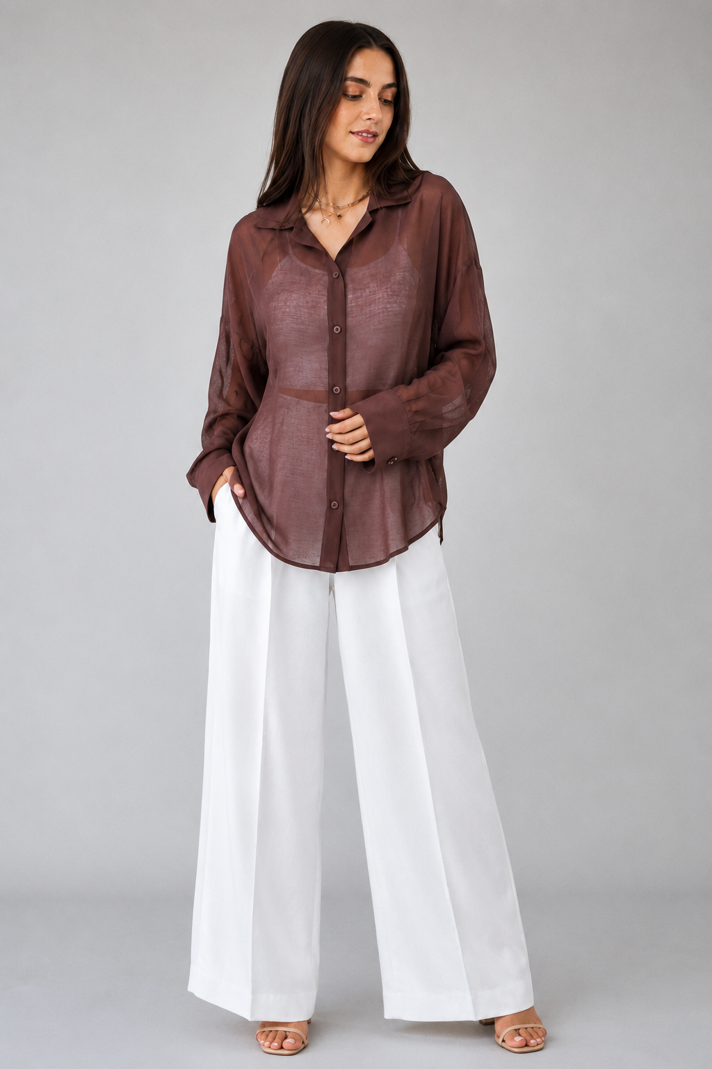 Cocoa Sheer Shirt