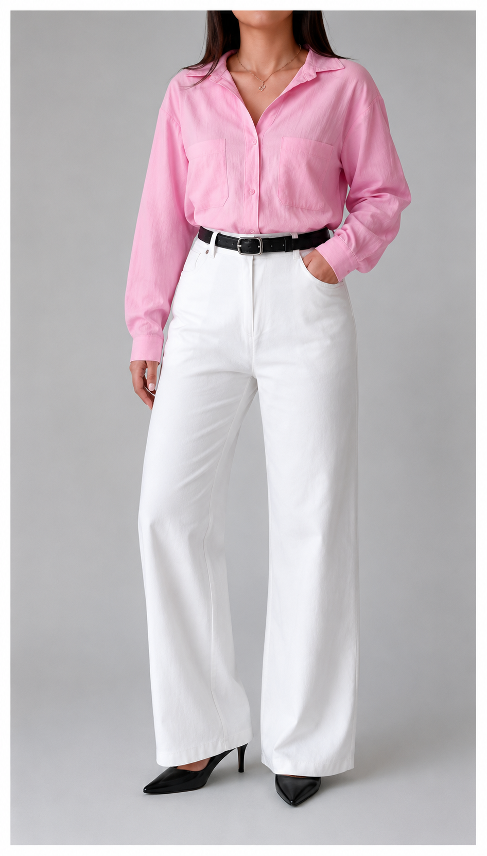 Two-Pocket Oversized Shirt