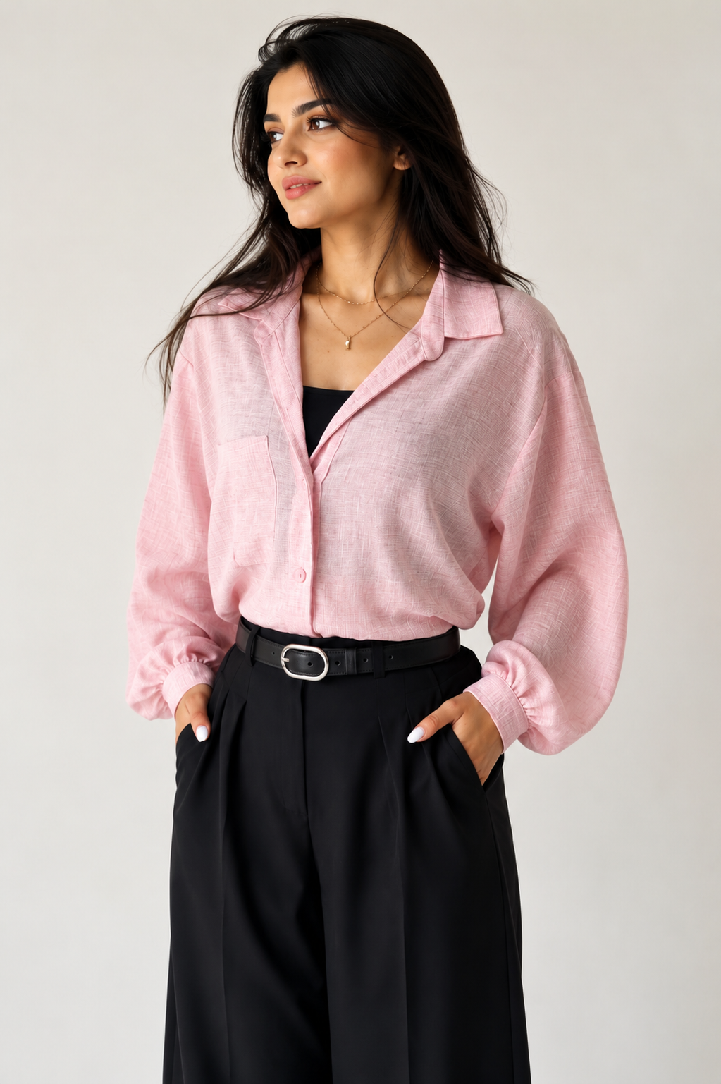 Leganci Blush Linen Shirt
