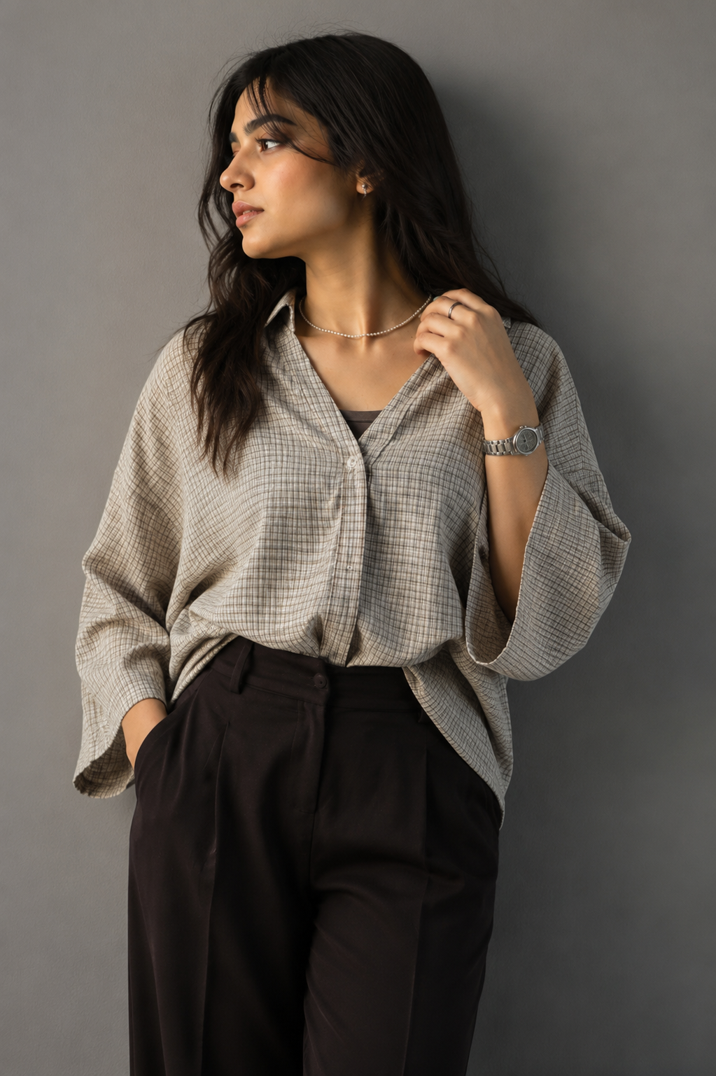 Leganci Drift Plaid Oversized Shirt