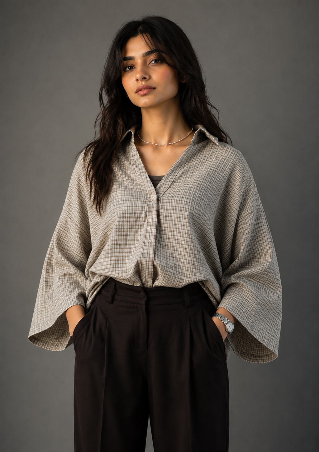 Leganci Drift Plaid Oversized Shirt
