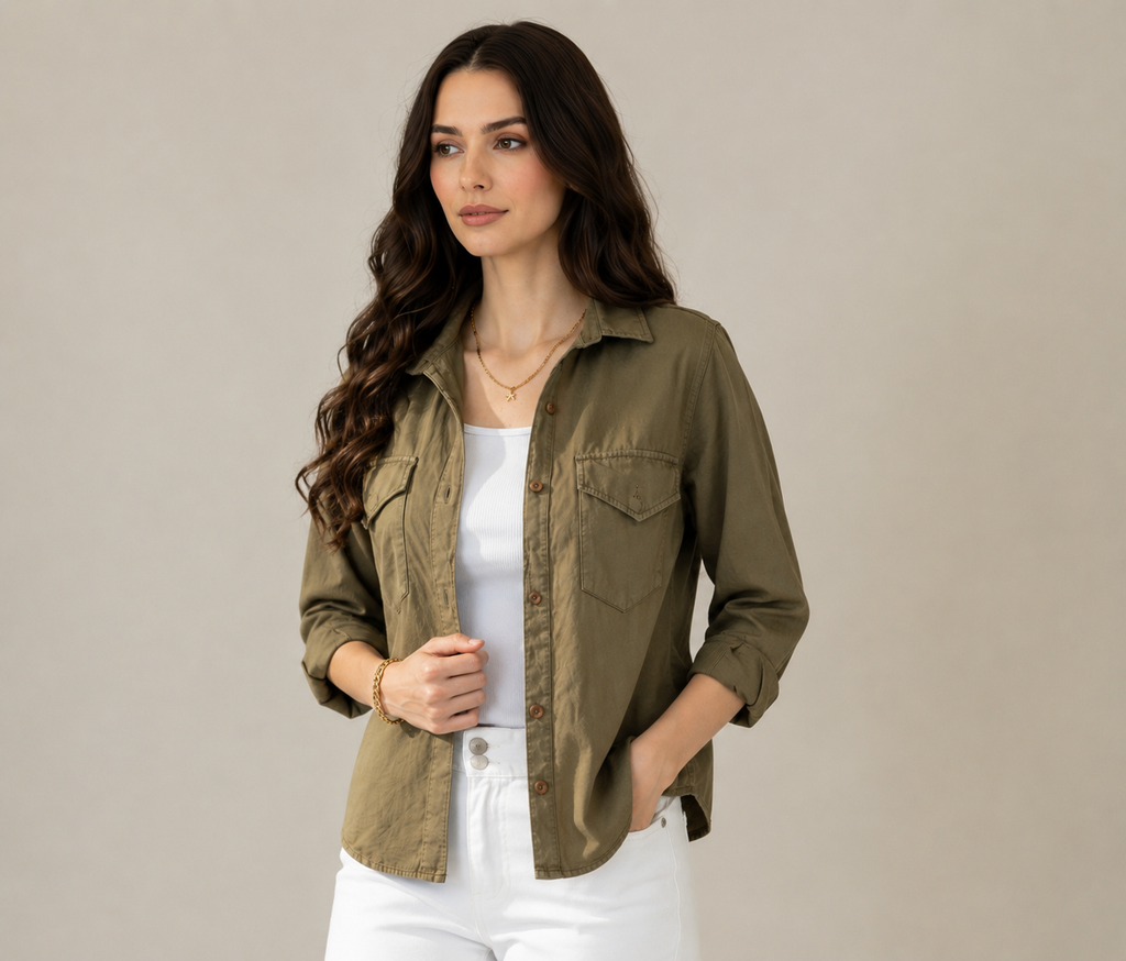 Olive Drift Utility Shirt