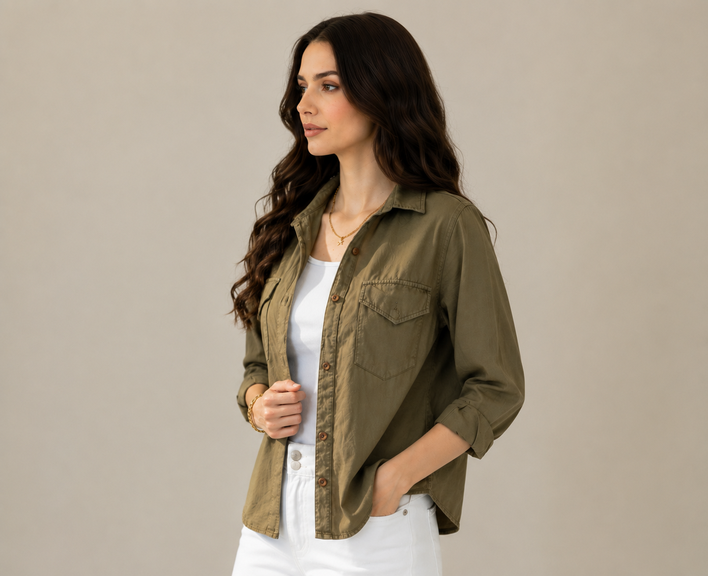 Olive Drift Utility Shirt