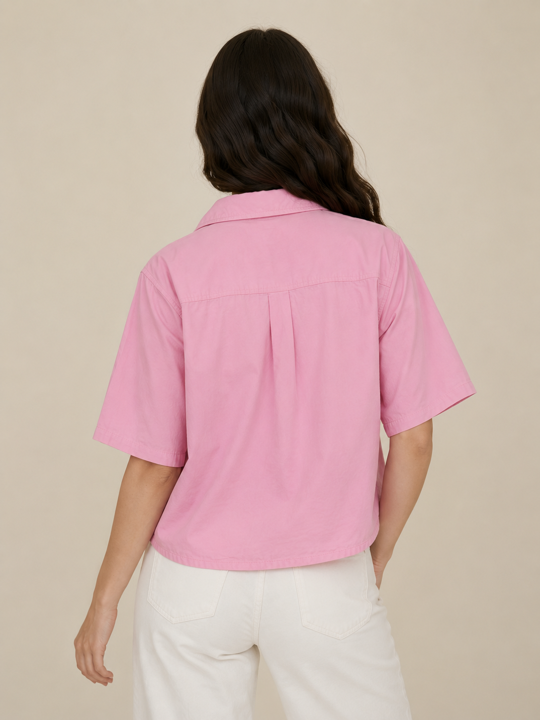 Blush Breeze Oversized Cotton Shirt