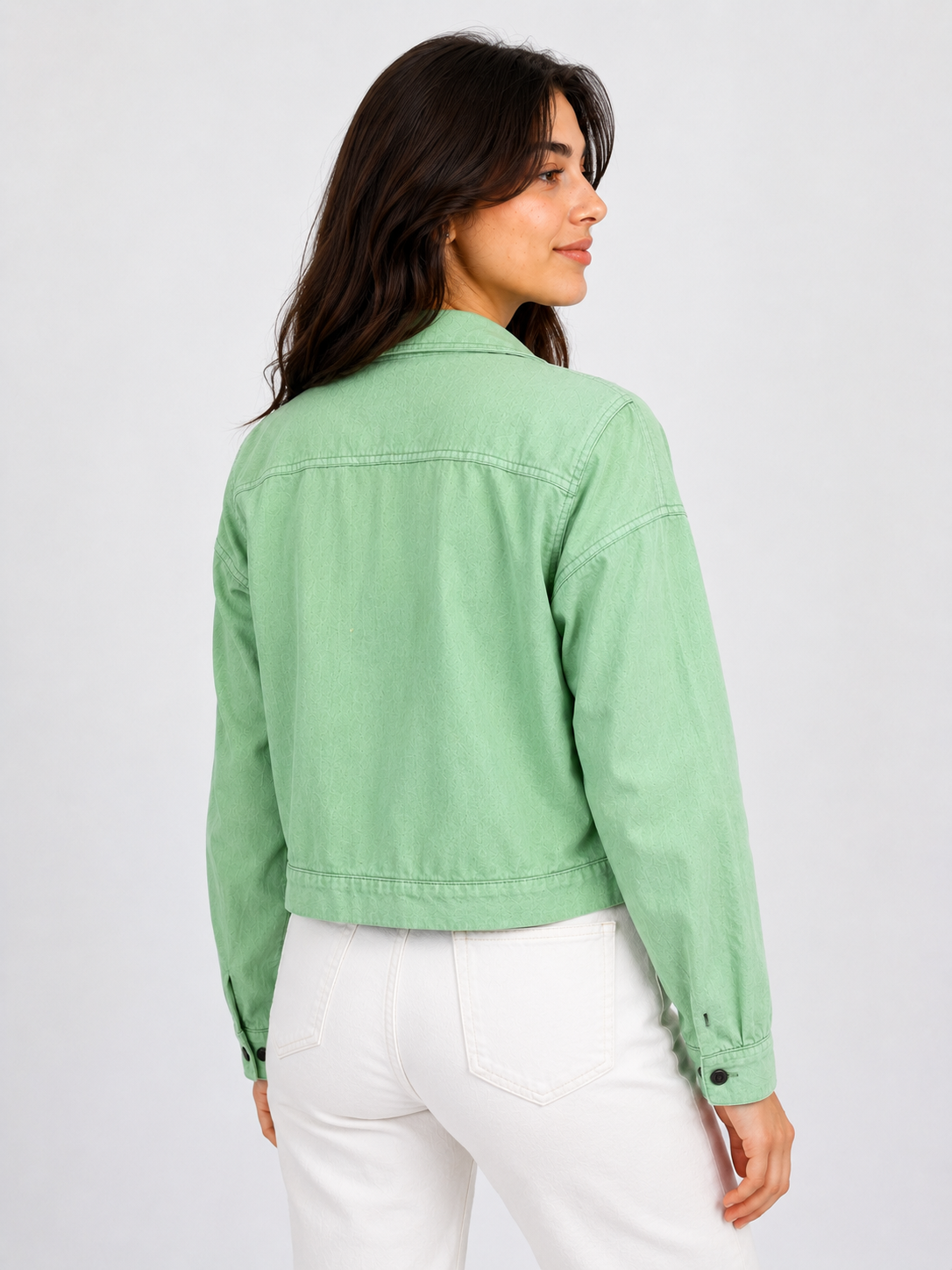 Leganci Mint Mist Textured Jacket