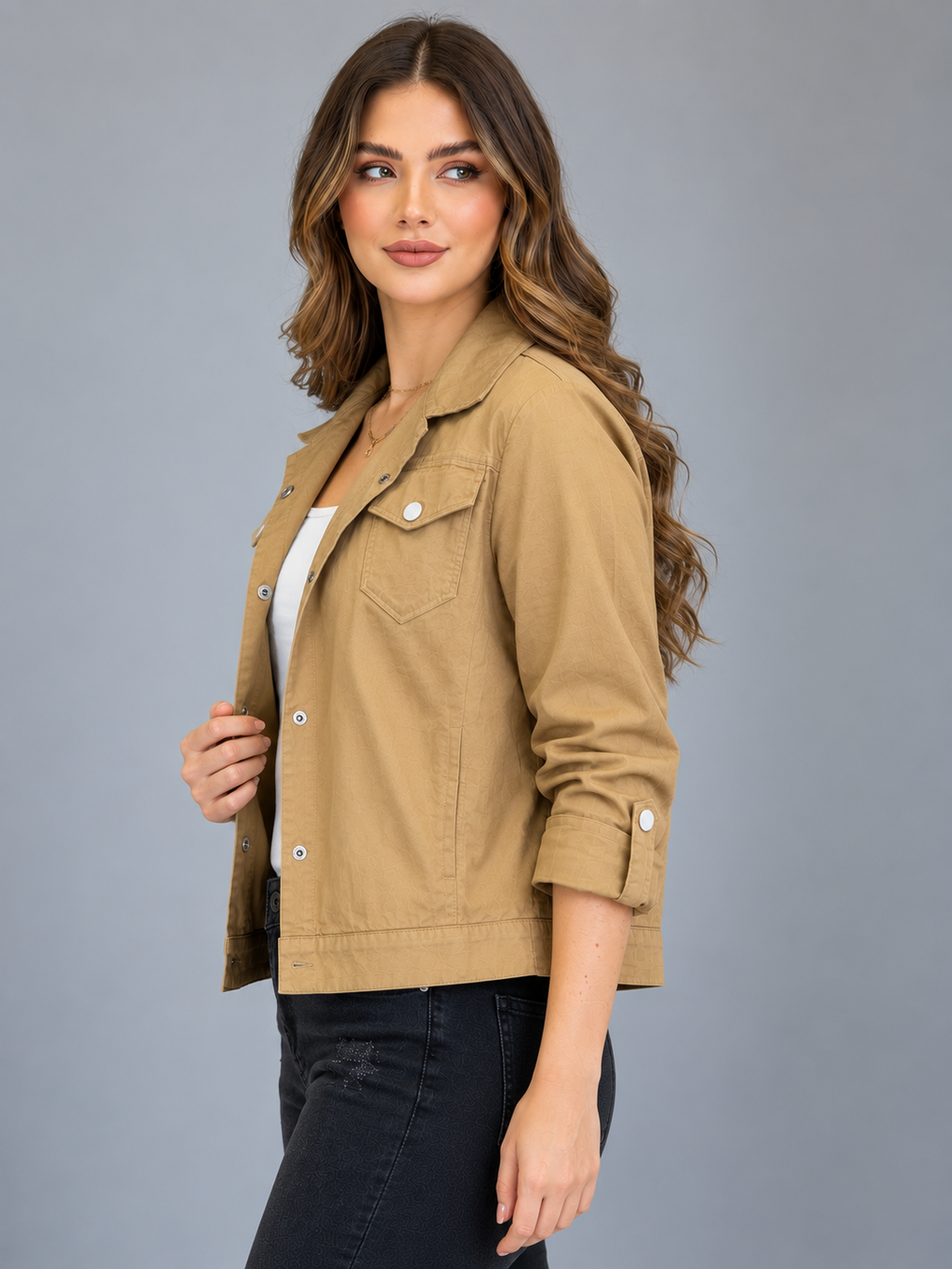 Sandstone Utility Cotton Jacket shirt