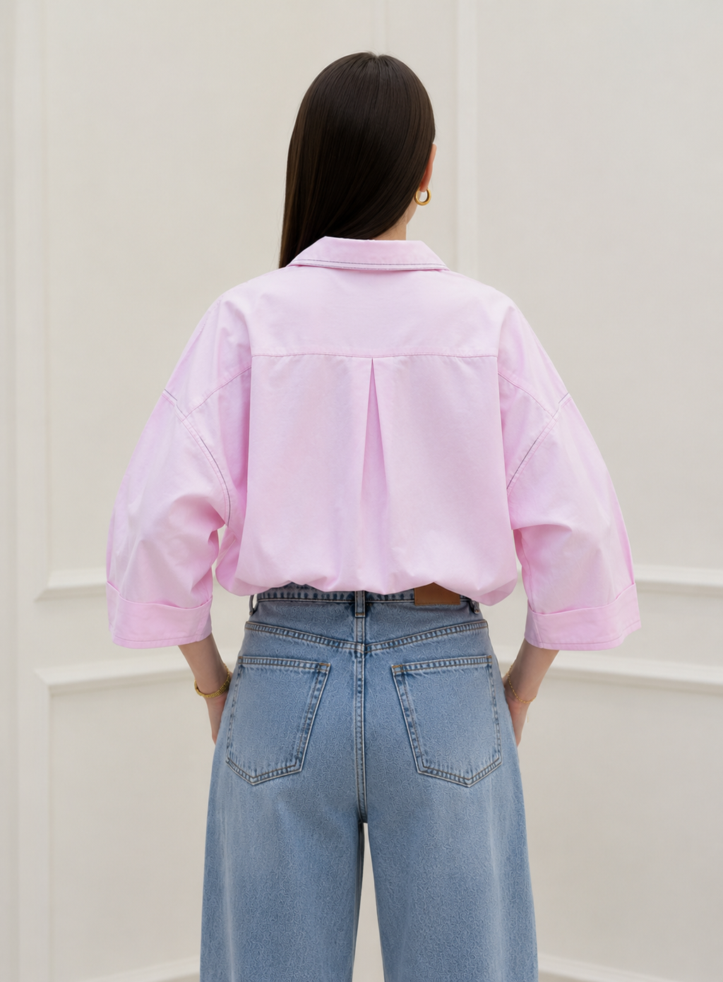 Blush Ease Oversized Shirt