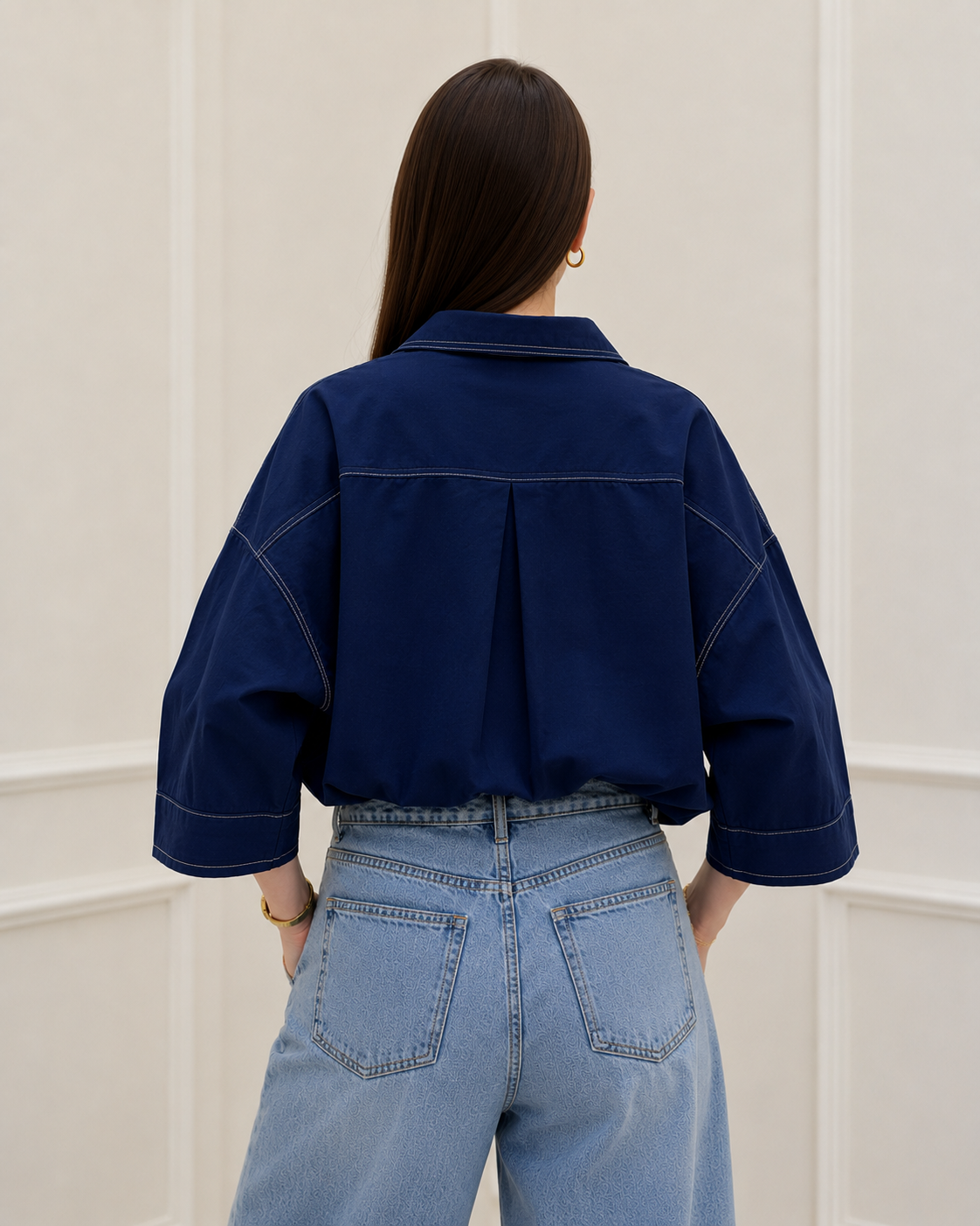 Midnight Ease Oversized Shirt