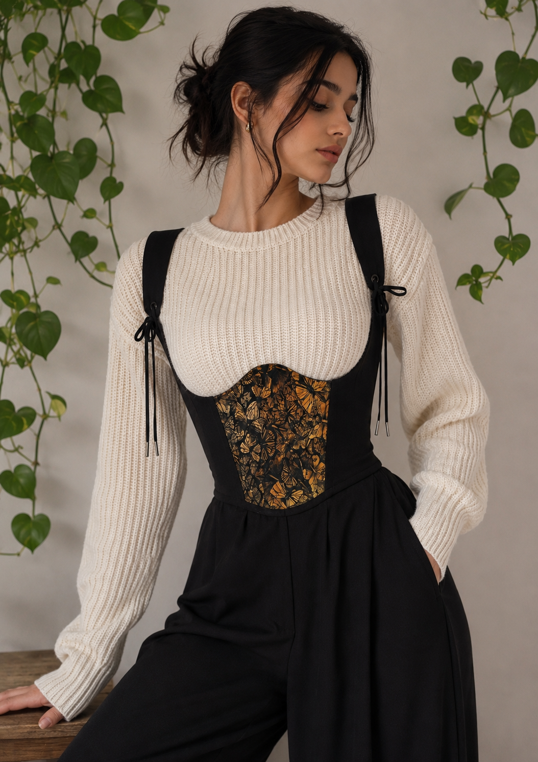 Noir Monarch Underbust Corset